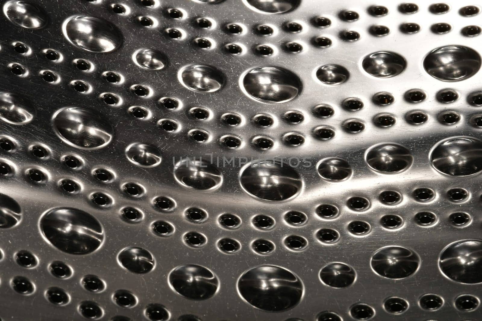 washing machine drum in a macro view