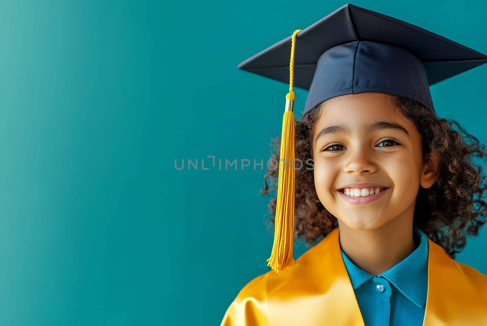 Happy graduate celebrating her academic achievement.