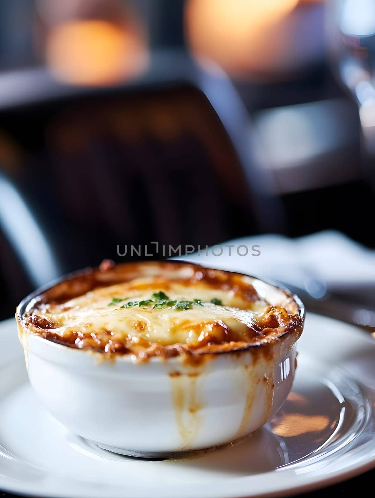 Cooking a fresh homemade moussaka recipe meal. Tasty Dish of Food with cheese