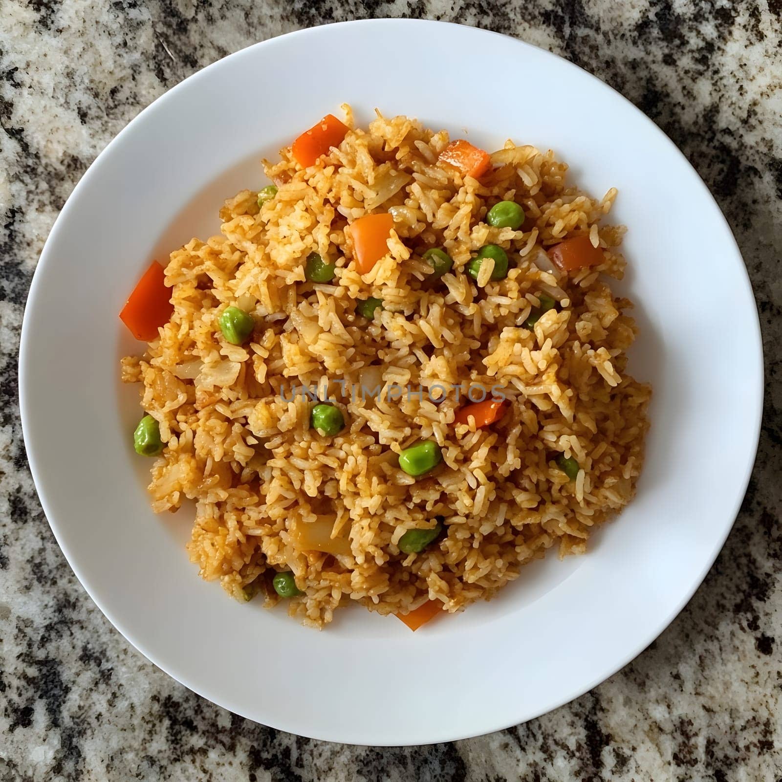 Nasi goreng Fried rice indonesian food dinner dish with vegetables