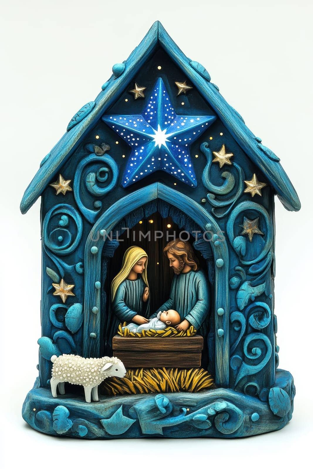 Sacred family. AI generative.