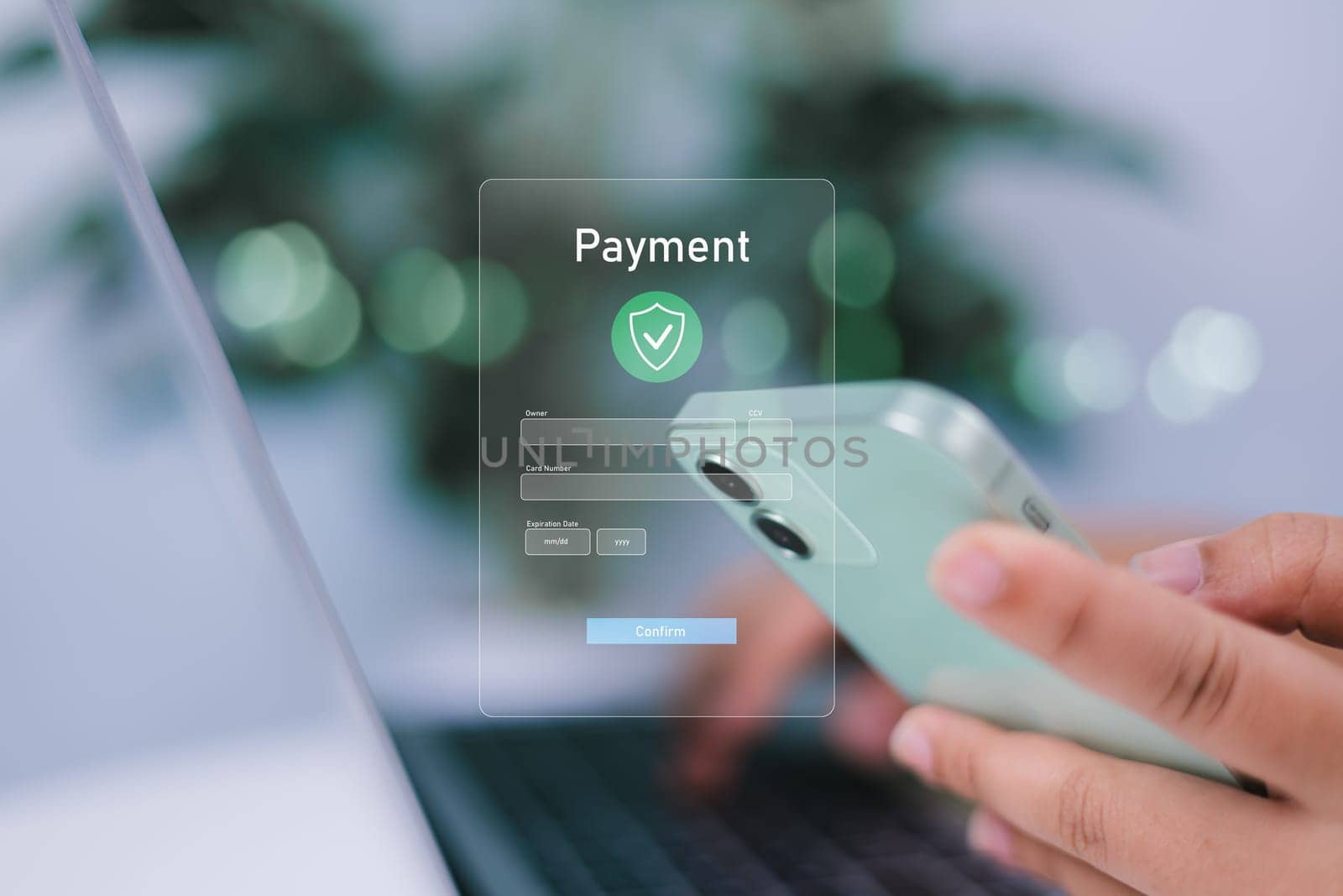 Online payment, Banking, Online shopping, Digital online payment concept, Business People using smartphone, Technology online banking applications via internet network, Financial transaction.
