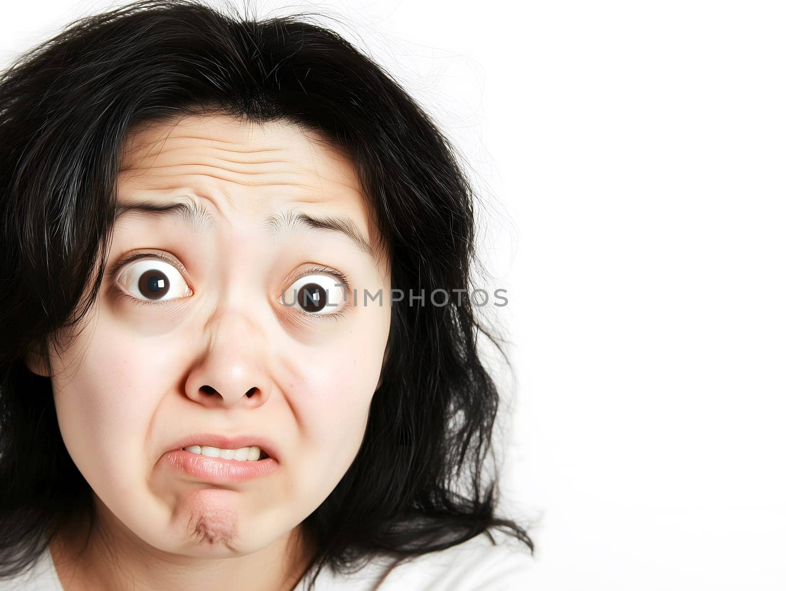 Worried sad Asian Woman. Female Worry .Thoughtful expression Women