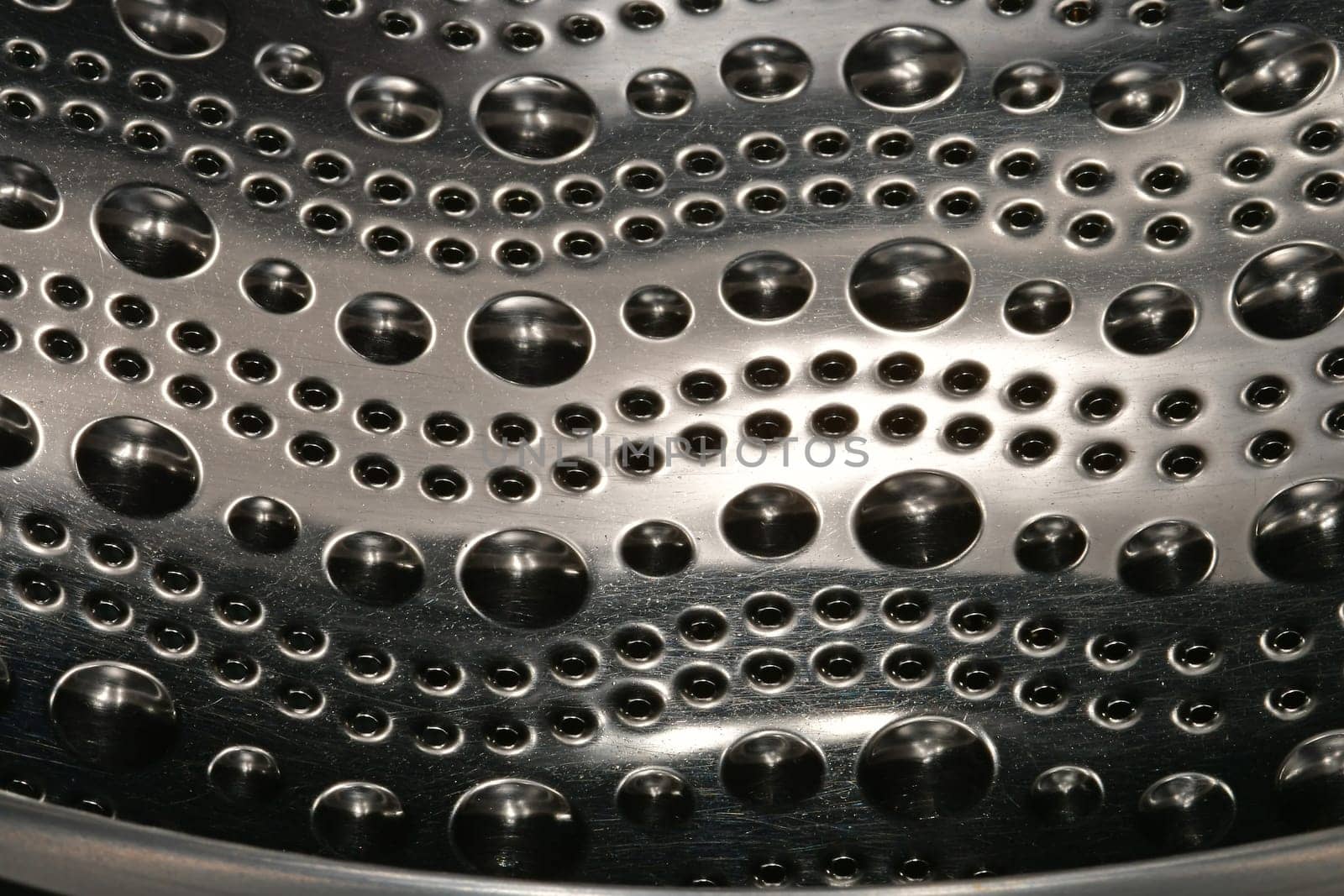 washing machine drum in a macro view