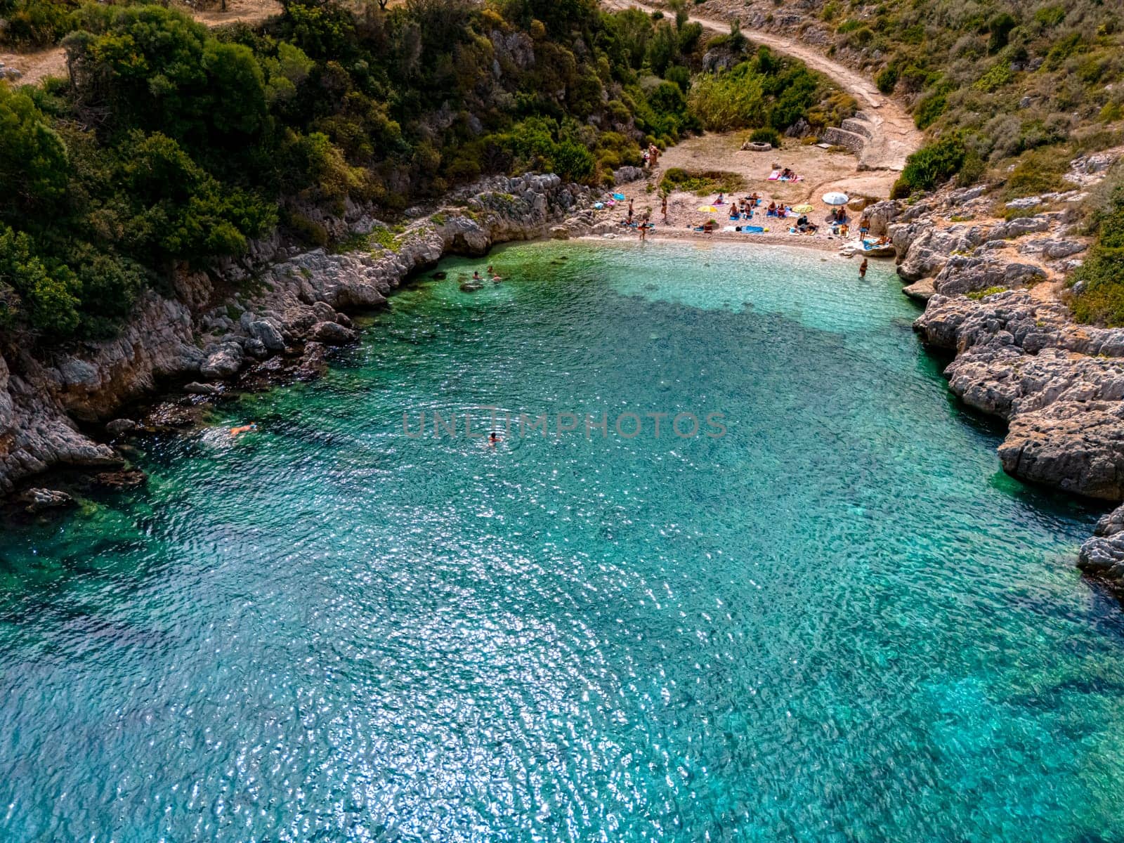 Climati beach, on the coast of Zakynthos, Greece.