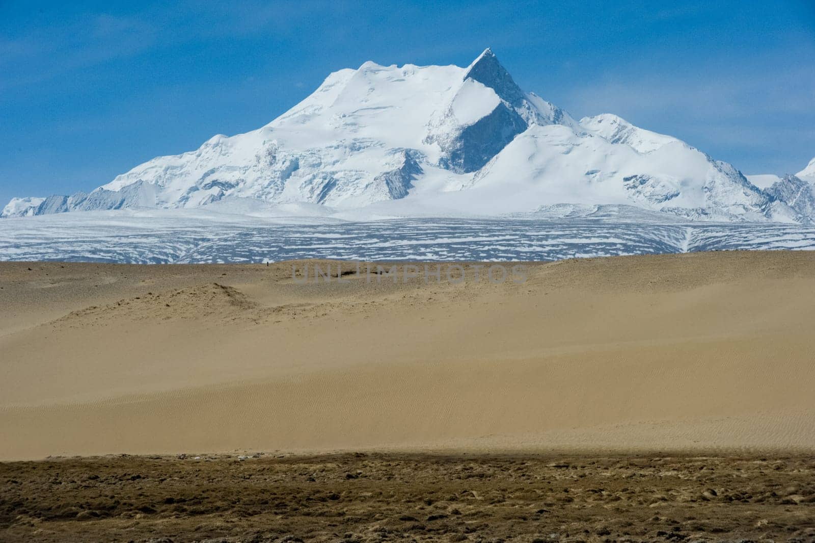 Mountains of the Himalayas, young beautiful high mountains of Tibet.