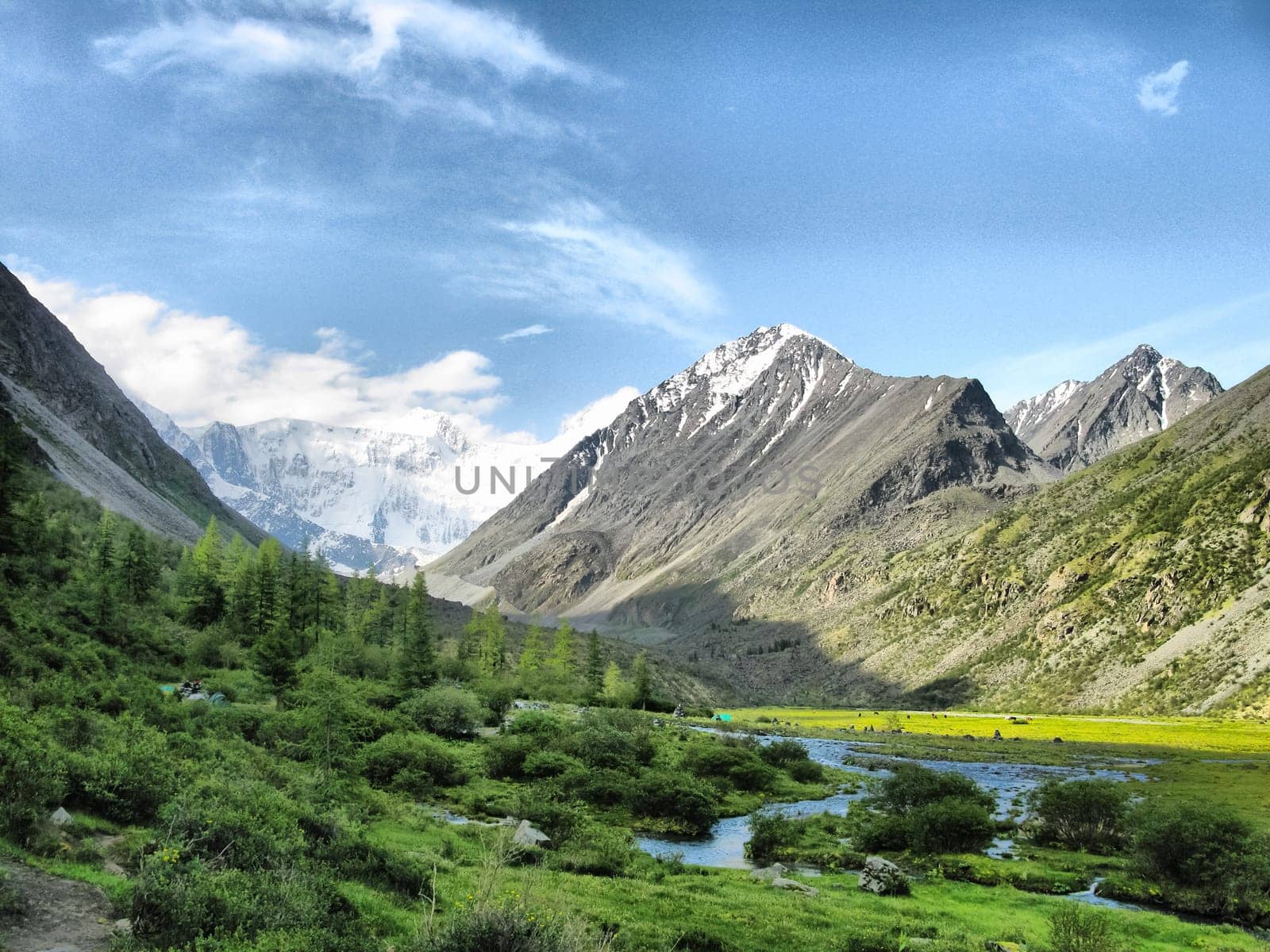 Altai Mountains, beautiful landscape of high altai mountains.