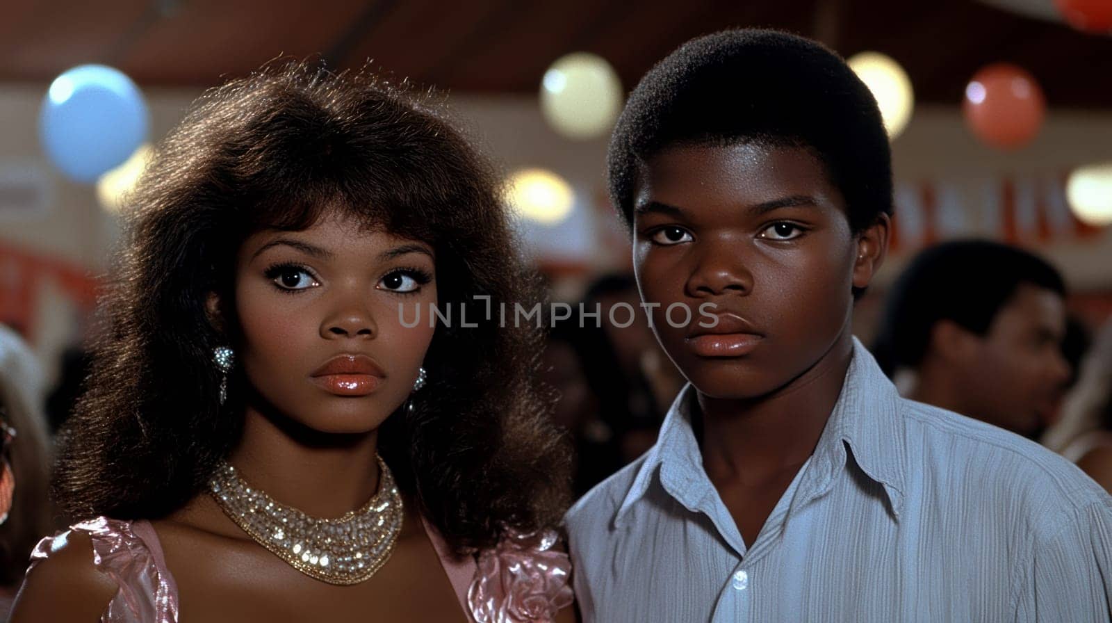 1980s theme aimed at the African-American community. AI generative.