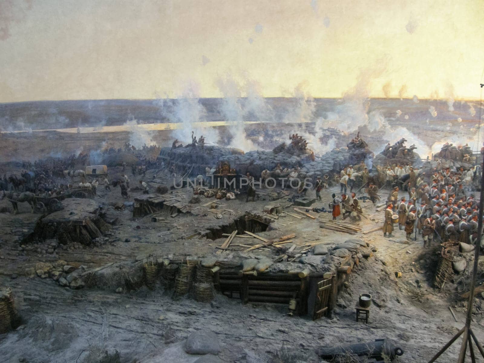 Republic of Crimea, Sevastopol - June 20, 2019: Reconstruction of the events of the defense of Sevastopol in the Crimean War of 1854-55.