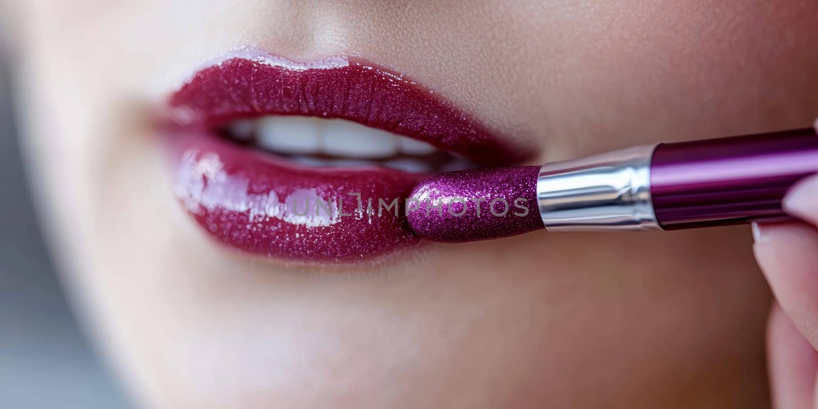 Fashionable types of lipsticks,red, black, pink and maroon. AI generative.