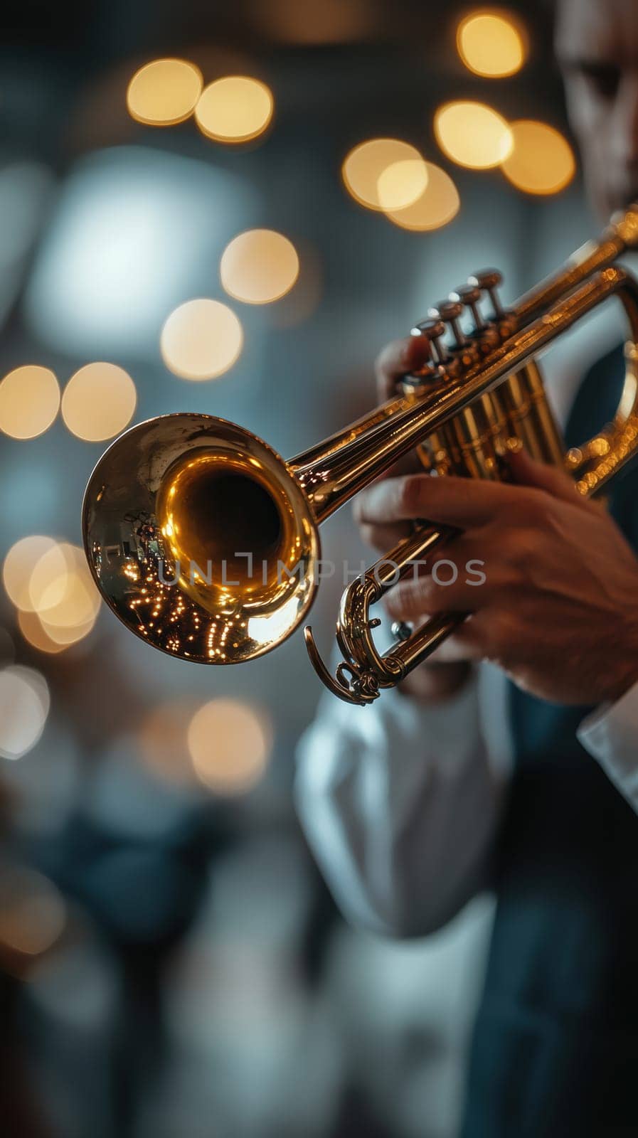 a jazz bar stage. AI generative.