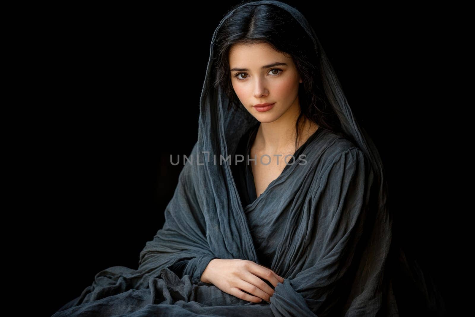 Portrait of Saint Magdalene. AI generative.