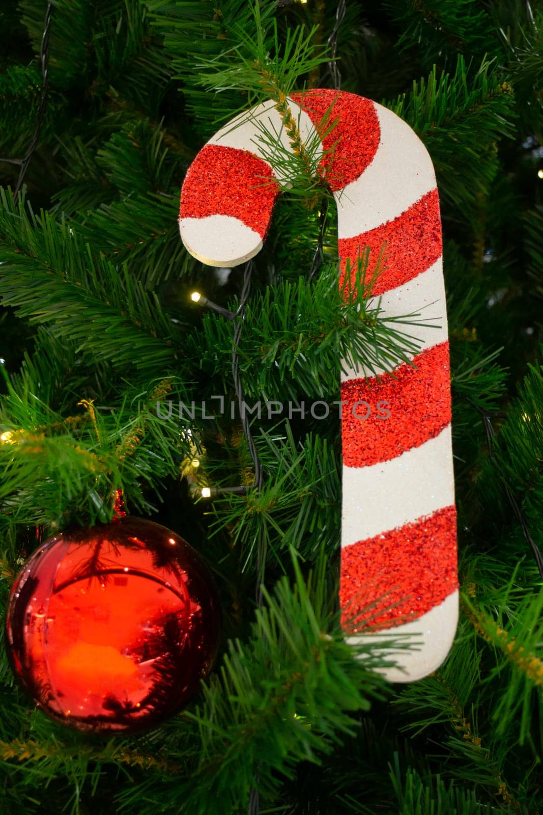 Christmas background and new year still life festive decoration, stock photo