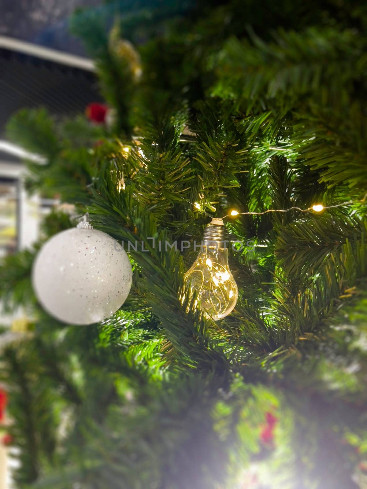 Christmas background and new year still life festive decoration, stock photo