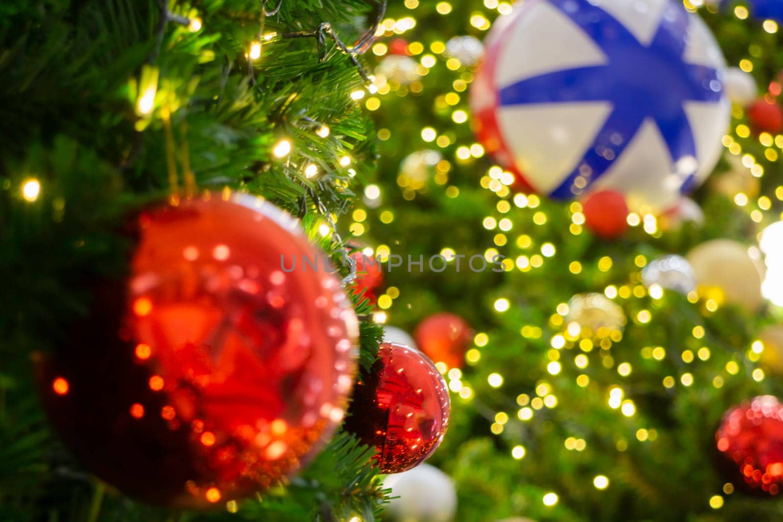 Christmas background and new year still life festive decoration, stock photo