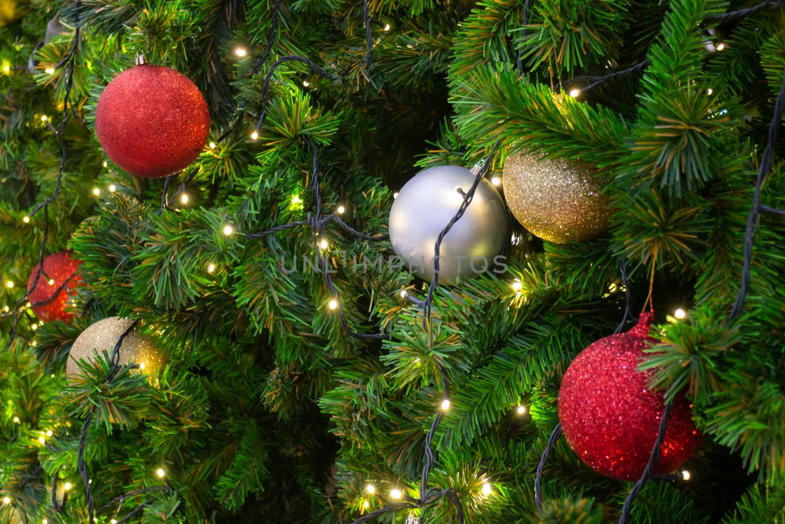 Christmas background and new year still life festive decoration, stock photo