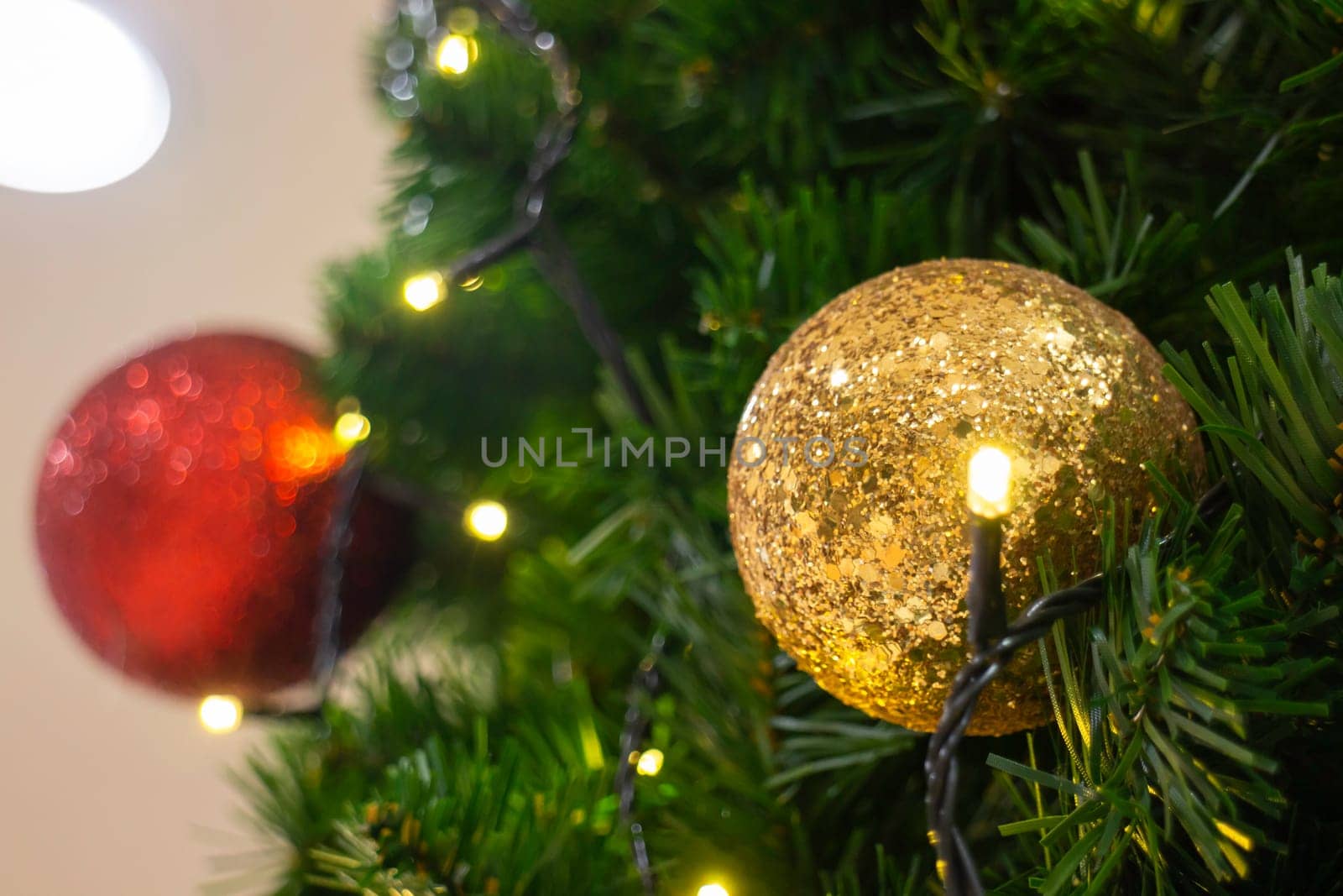 Christmas background and new year still life festive decoration, stock photo