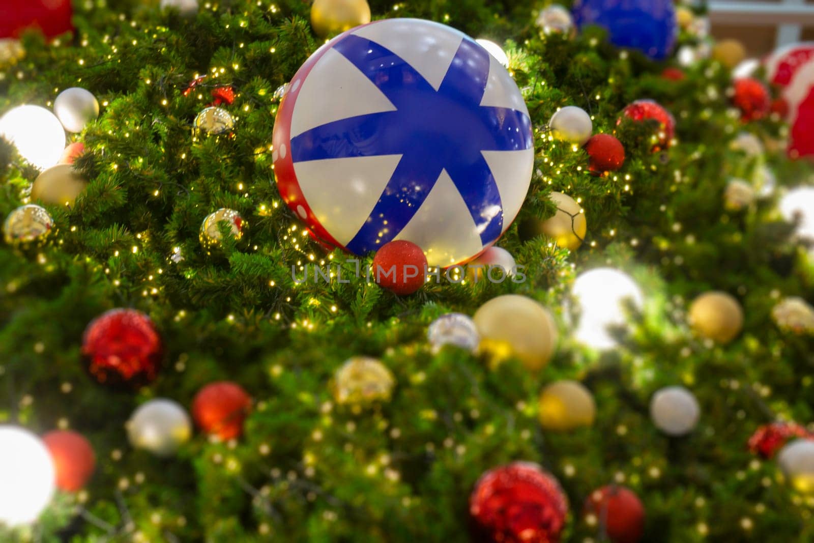Christmas background and new year still life festive decoration, stock photo