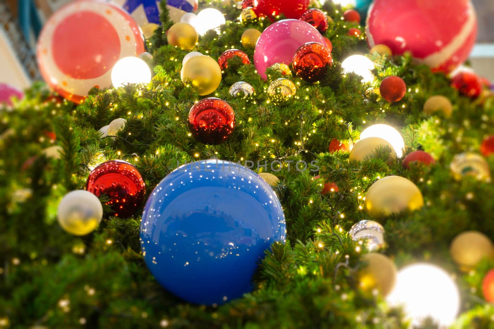 Christmas background and new year still life festive decoration, stock photo