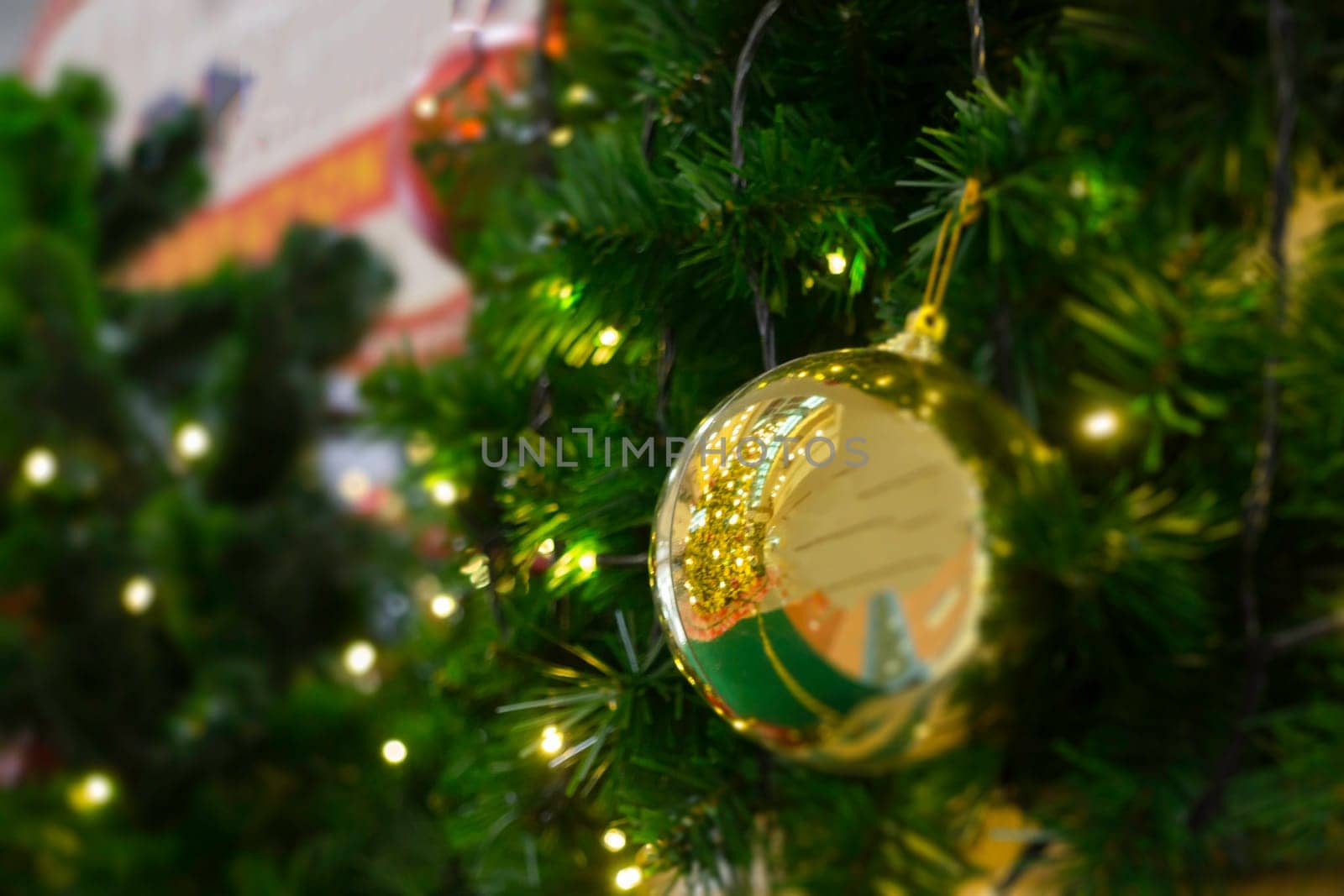 Christmas background and new year still life festive decoration, stock photo