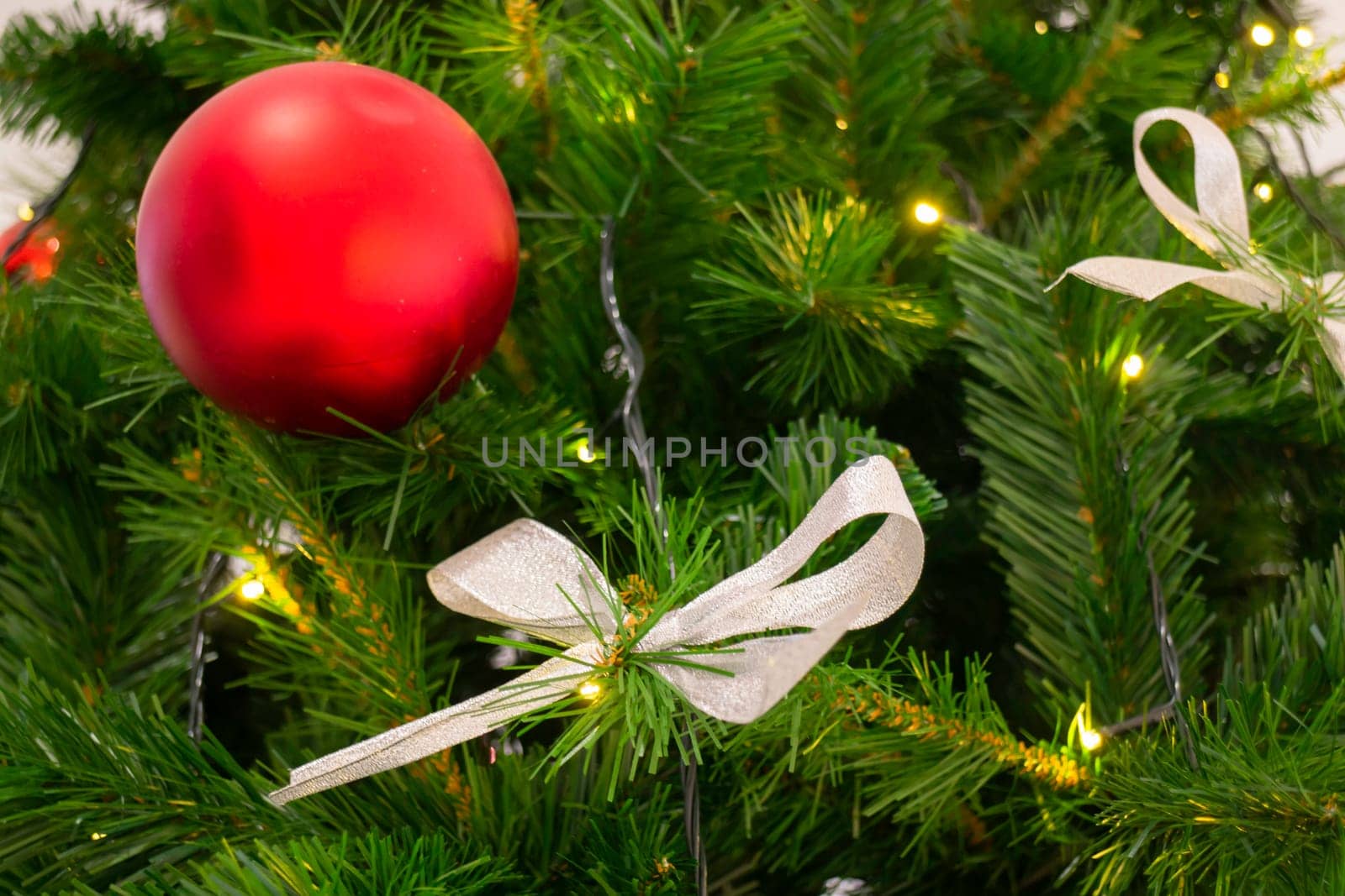 Christmas background and new year still life festive decoration, stock photo