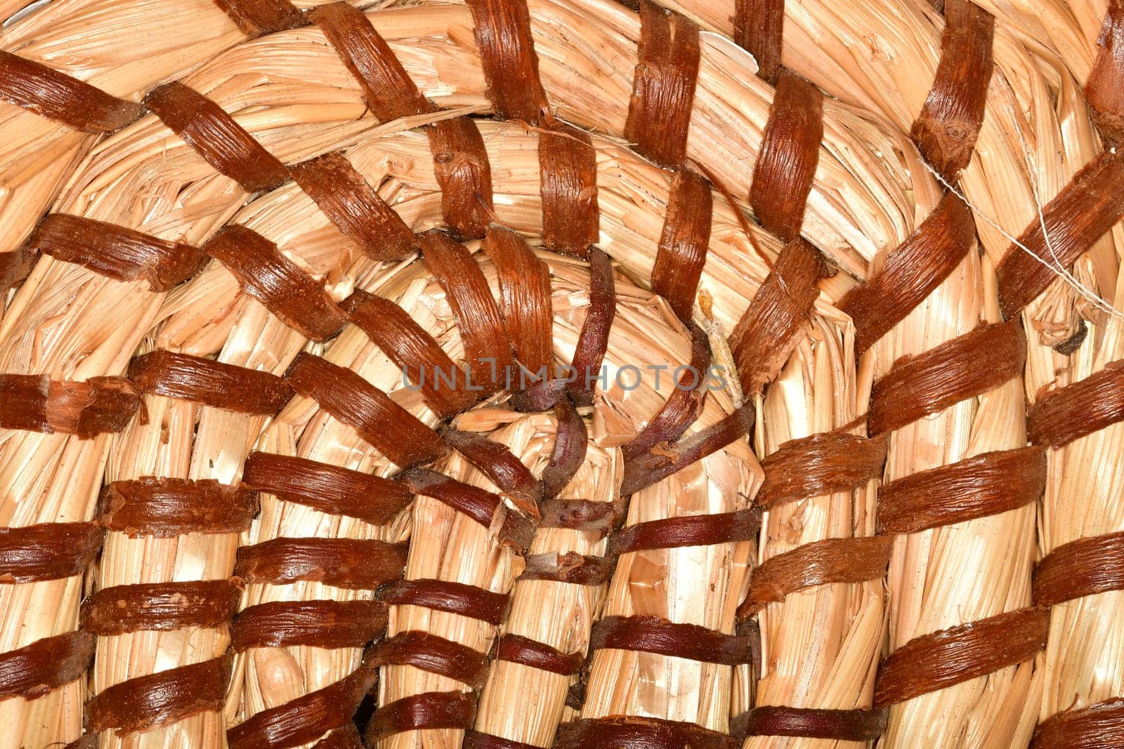 Wickerwork of reeds of a basket