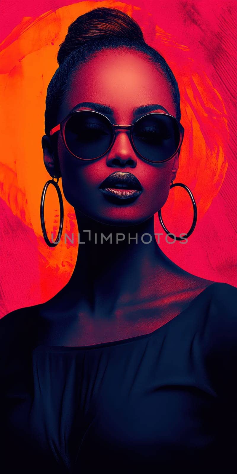1980s theme aimed at the African-American community. AI generative.