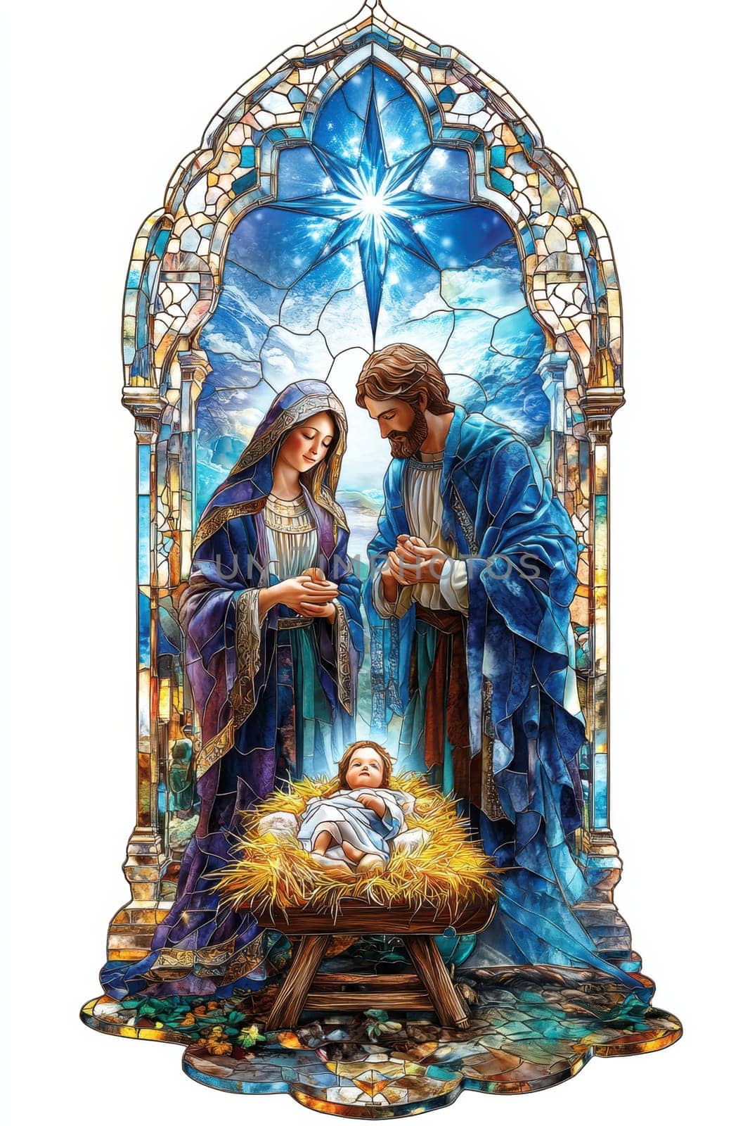 Sacred family. AI generative.