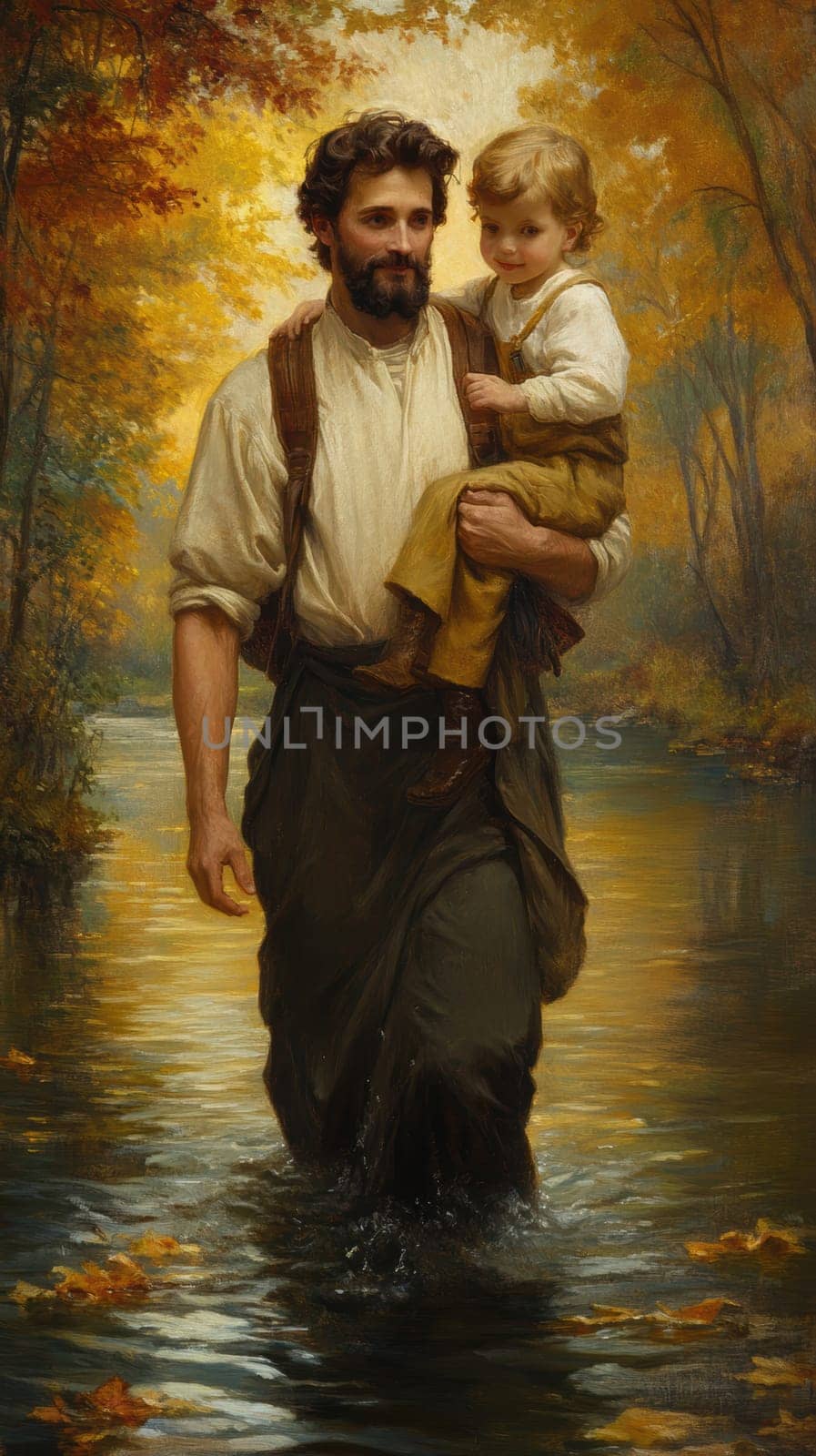 St. Christopher. AI generative.