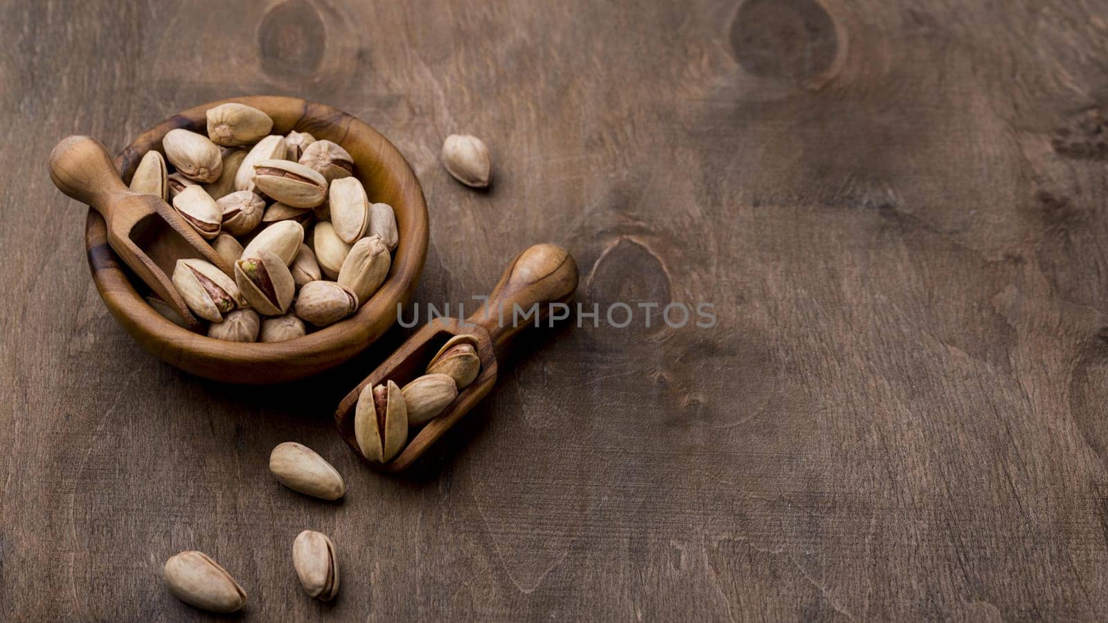 roasted pistachio nuts wooden table . Resolution and high quality beautiful photo