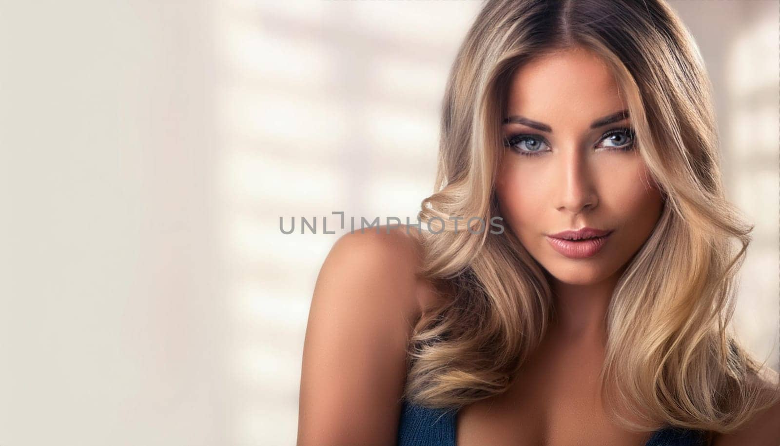 pretty young woman portrait, AI generated image
