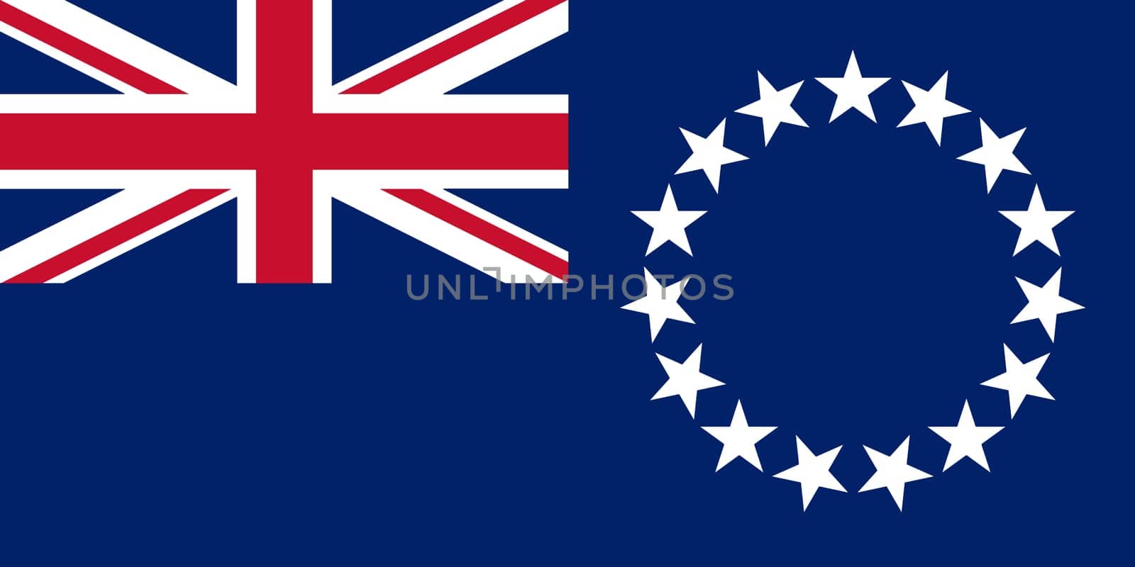 A Cook Islands flag background illustration