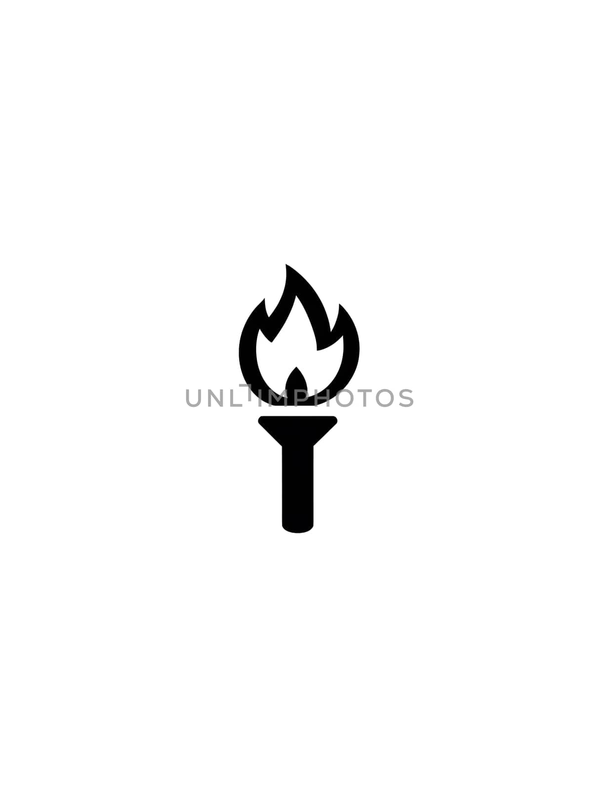 Red Fire Hot Torch Flame icon logo symbol
