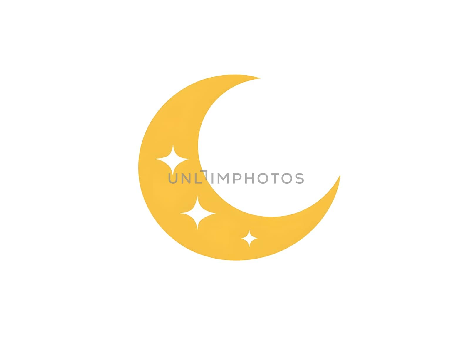 Astronomy crescent space moon at night icon logo symbol