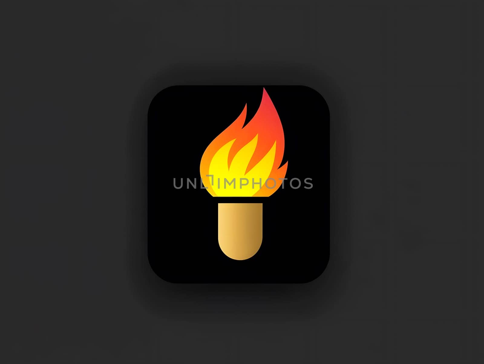 Red Fire Hot Torch Flame icon logo symbol