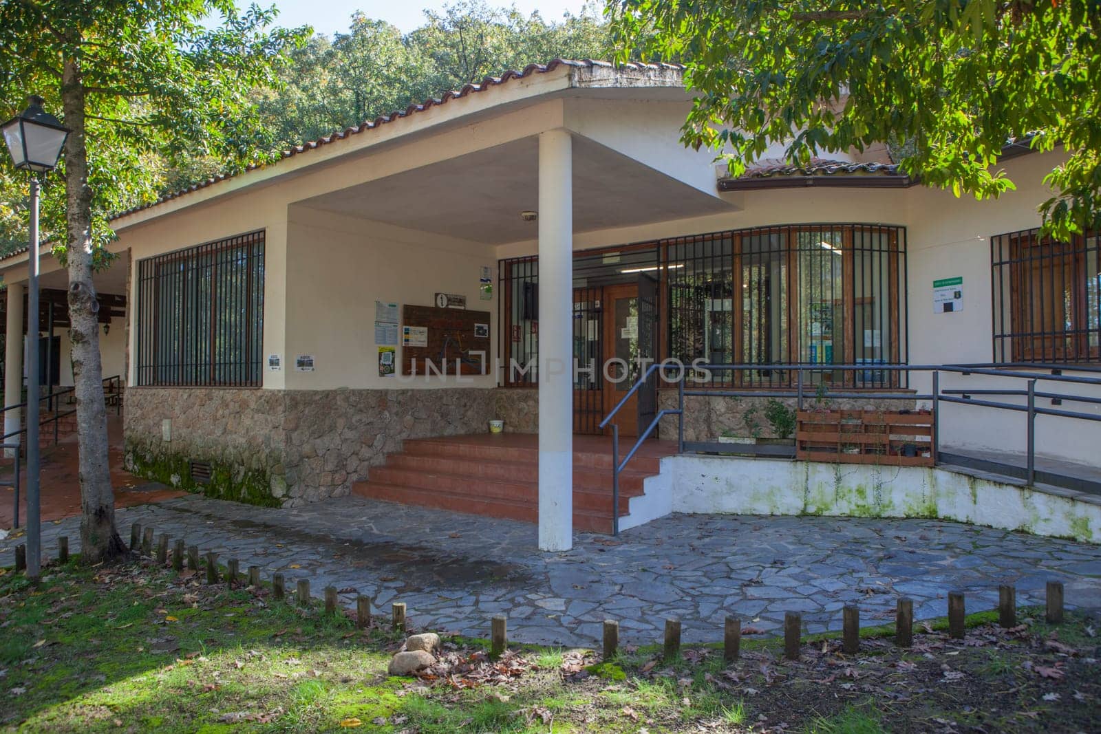 Cabezuela, Spain - Nov 3rd, 2024:  Natural Reserve Garganta de los Infiernos visitors centre. Caceres, Extremadura, Spain