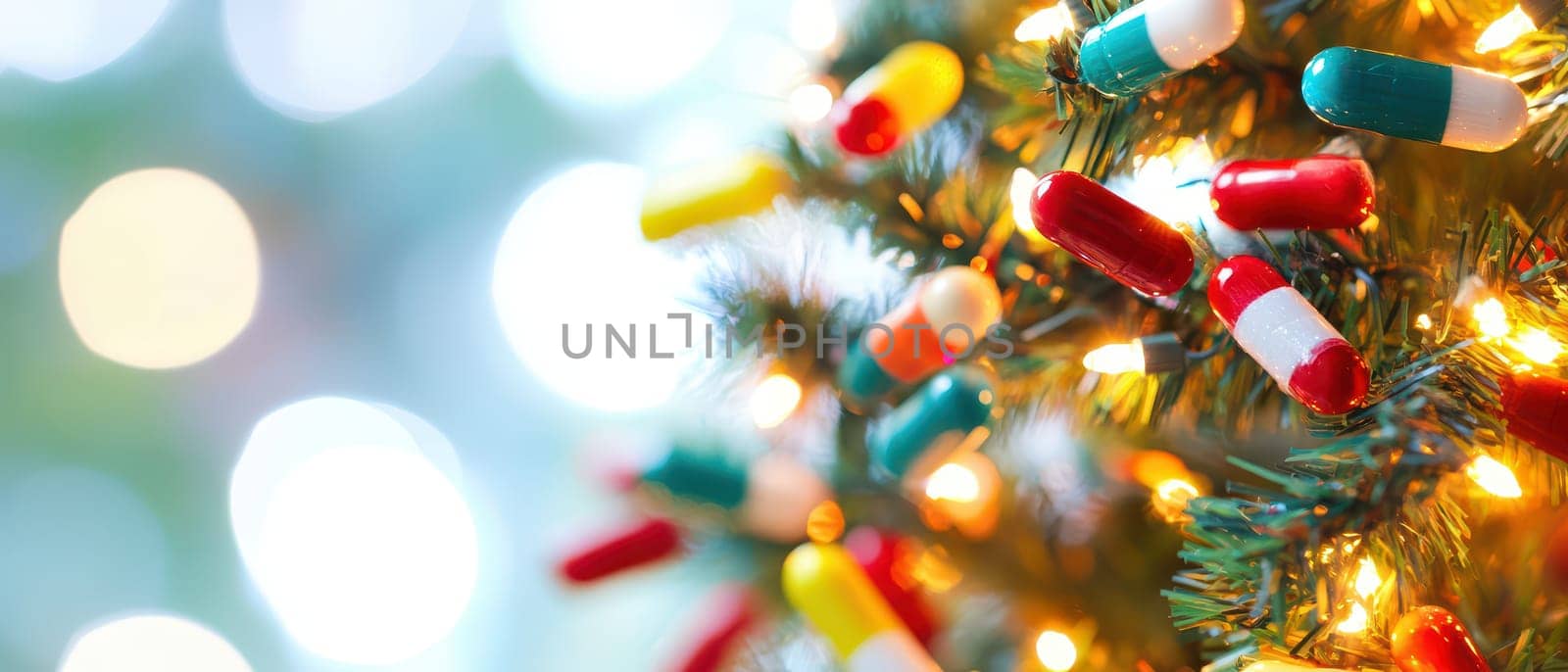 A festive holiday tree adorned with bright ornaments and twinkling lights brings a joyful atmosphere to the room during the Christmas season.