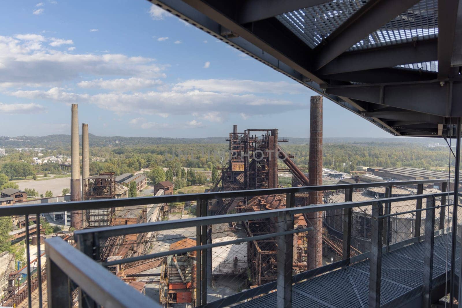 Ostrava, Czech Republic - September 2, 2024: Lower Vitkovice (Dolni oblast Vitkovice), post-industrial remains of revitalized 19th-century iron factory