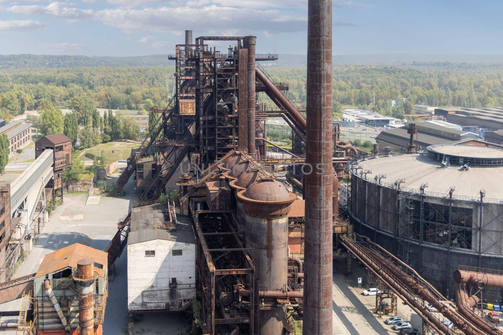 Ostrava, Czech Republic - September 2, 2024: Lower Vitkovice (Dolni oblast Vitkovice), post-industrial remains of revitalized 19th-century iron factory