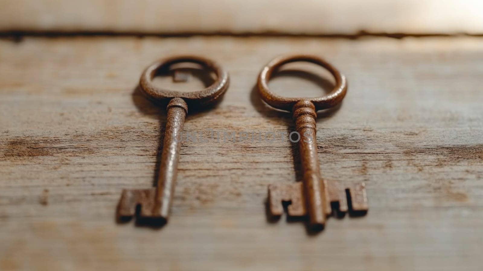 Two springs lying side by side, but facing opposite directions, symbolize the separation of lives. The keys were slightly rusted, indicating the passage of time and the fading of communication.