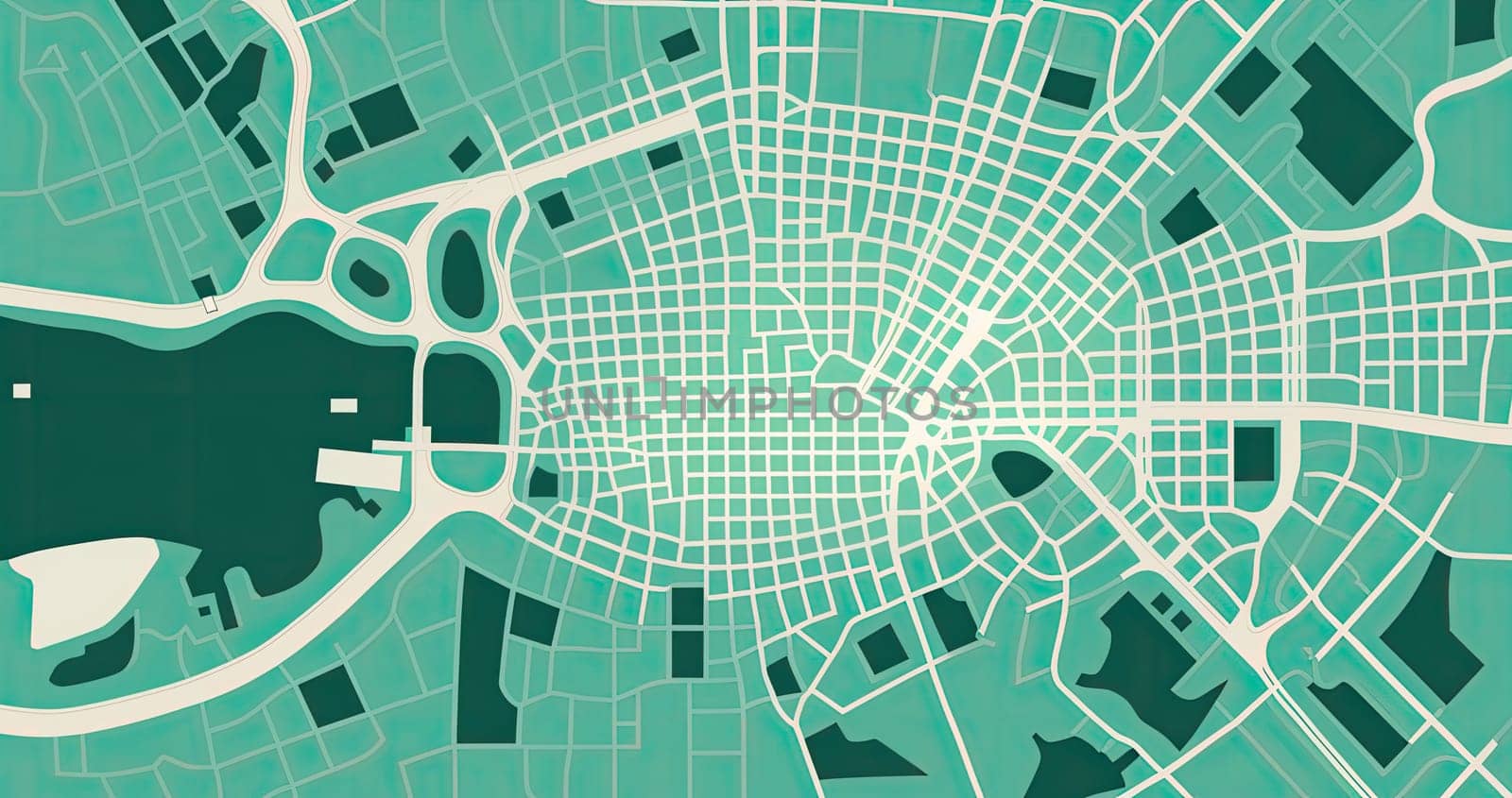 A generic city map - AI generated