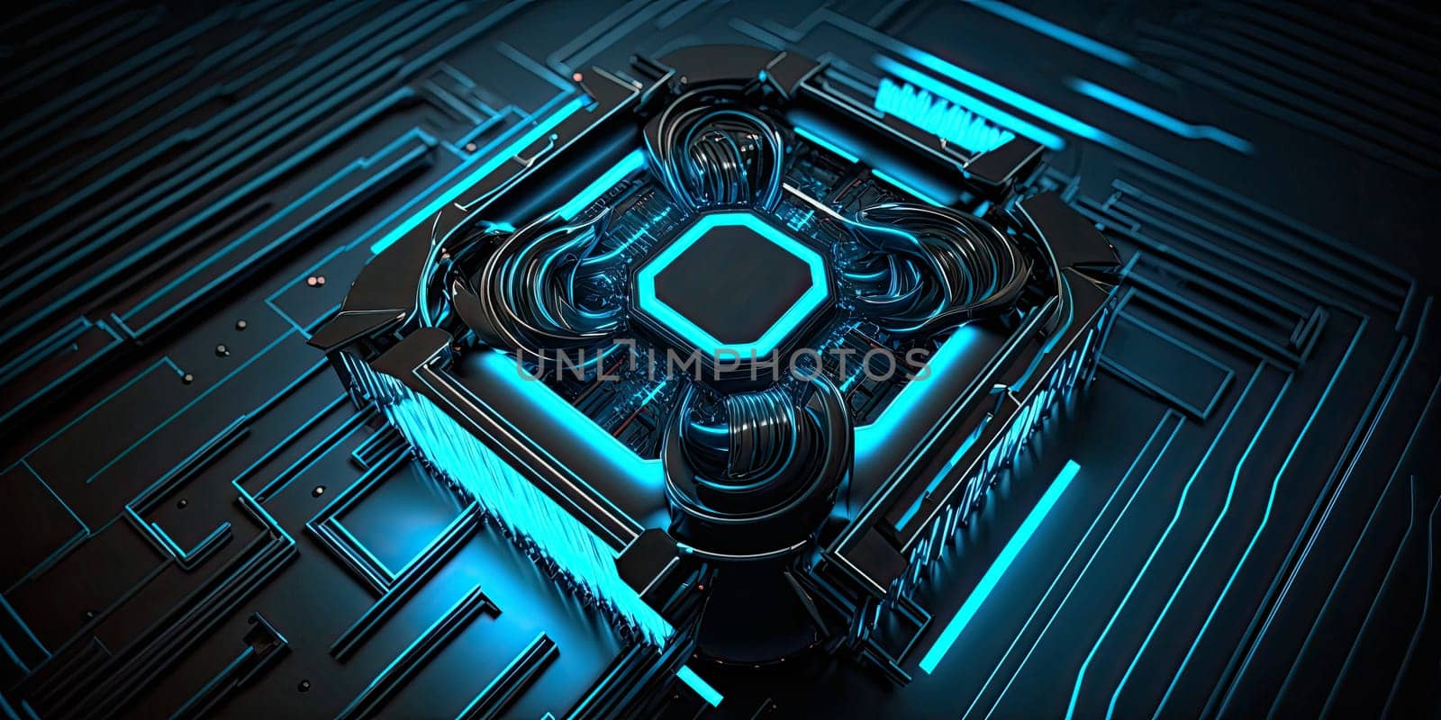 Abstract tech background - AI generated