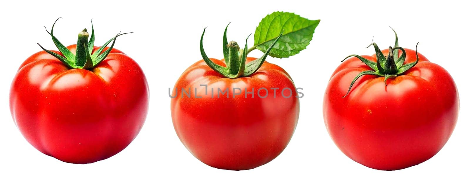 Fresh tomatoes isolated on white background