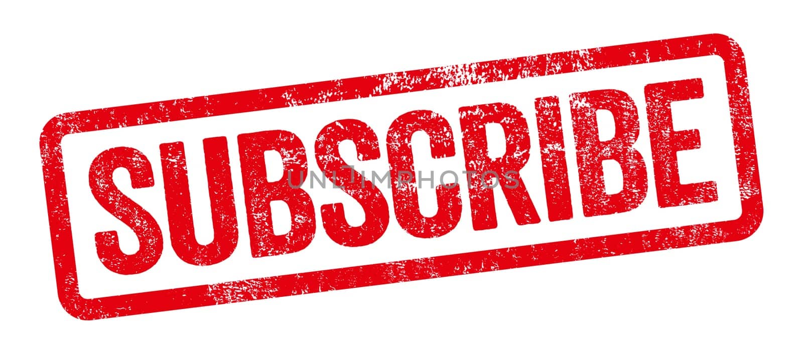 Red stamp on a white background - Subscribe