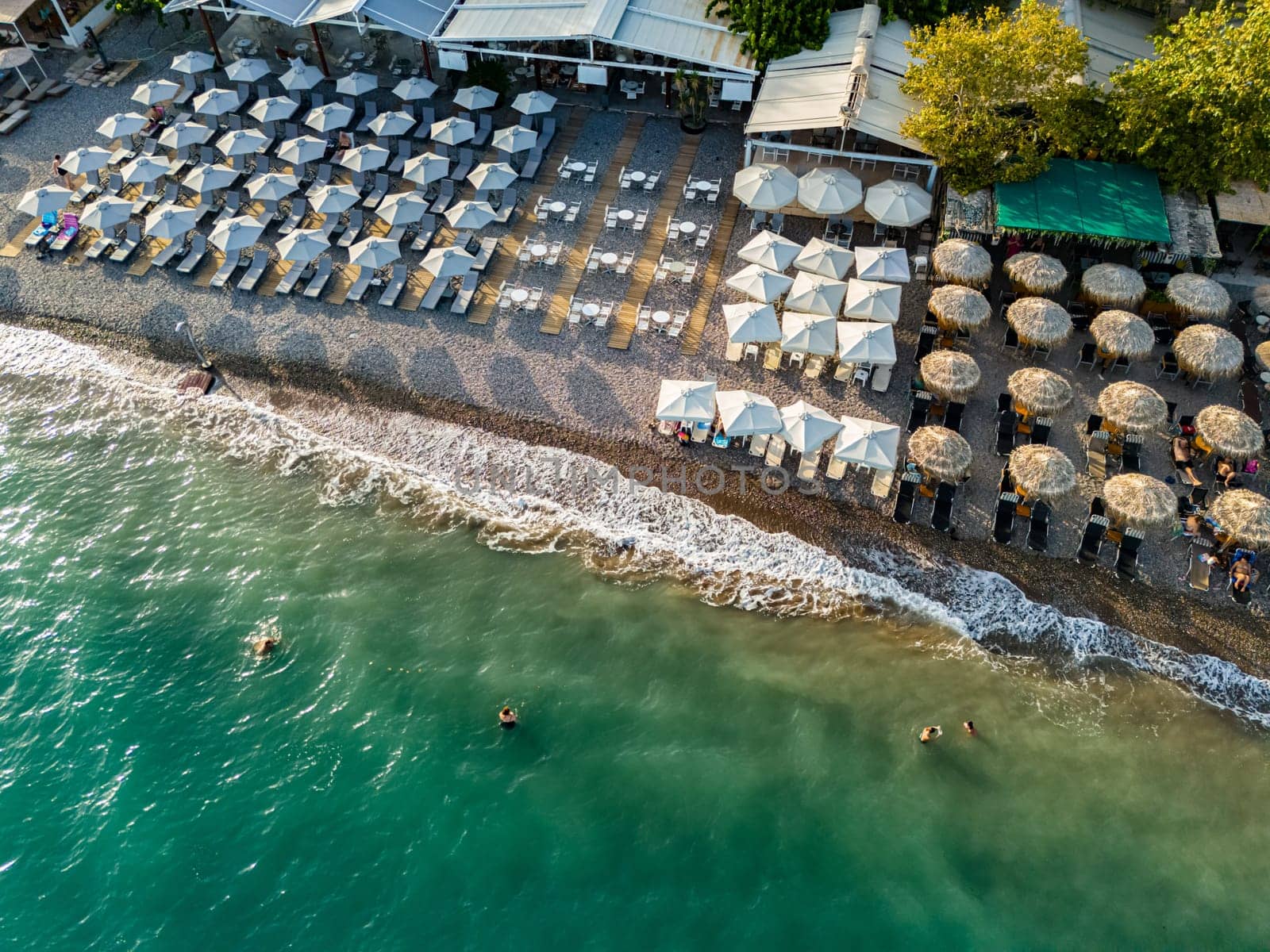 Psani Beach in Nafpaktos in Aetolia-Acarnania, near Gulf of Corinth, Greece