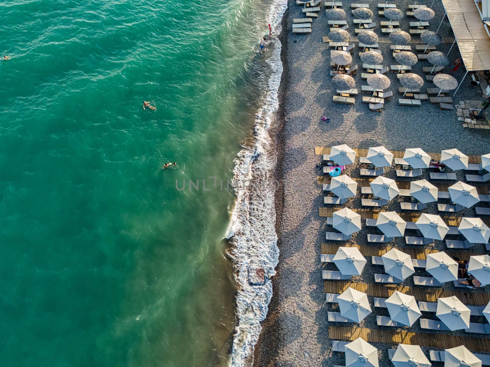 Psani Beach in Nafpaktos in Aetolia-Acarnania, near Gulf of Corinth, Greece