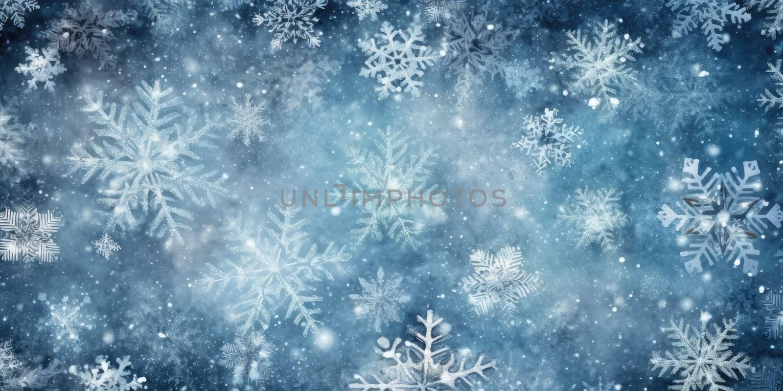 Winter background with snowflakes - AI generated