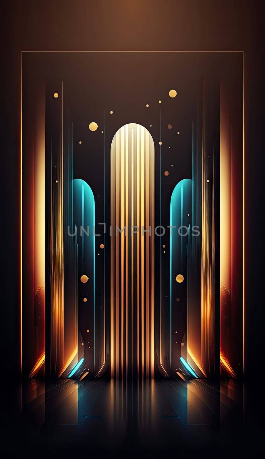 Abstract futuristic background - AI generated