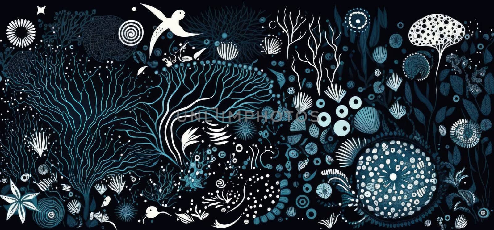Abstract doodle pattern background - AI generated