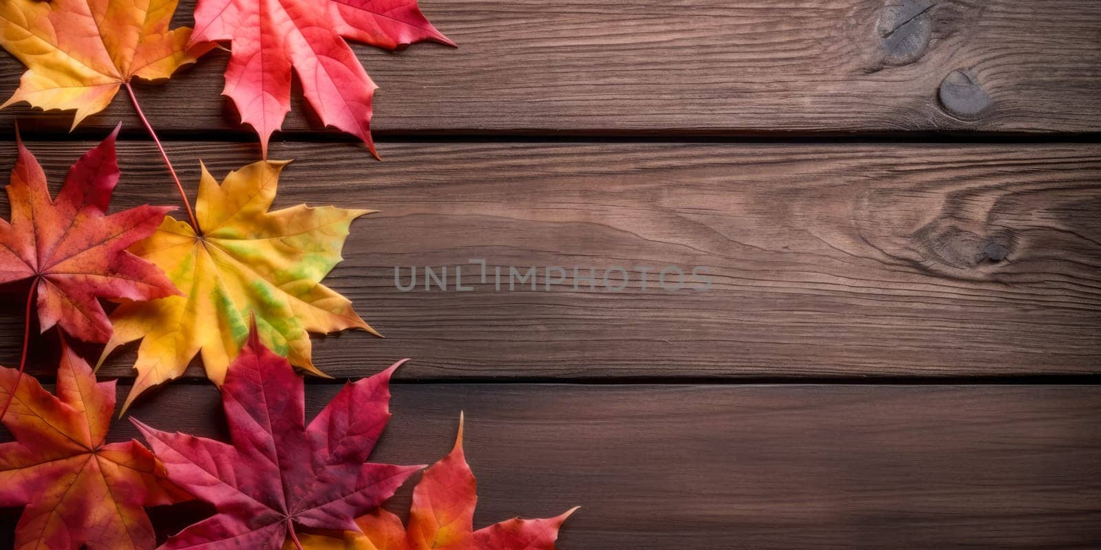 Maple leaves with copyspace - AI generated